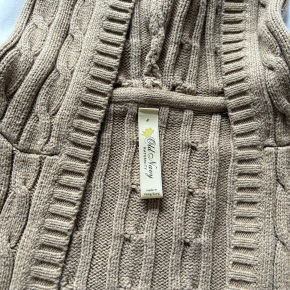 Vintage 90s Y2K Old Navy Brown Sweater Long Sleeve Pockets Womens Size Small - Picture 6 of 9